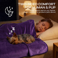 Luciphia Waterproof Pet Blanket - M (57" x40") / Purple+white - image 3
