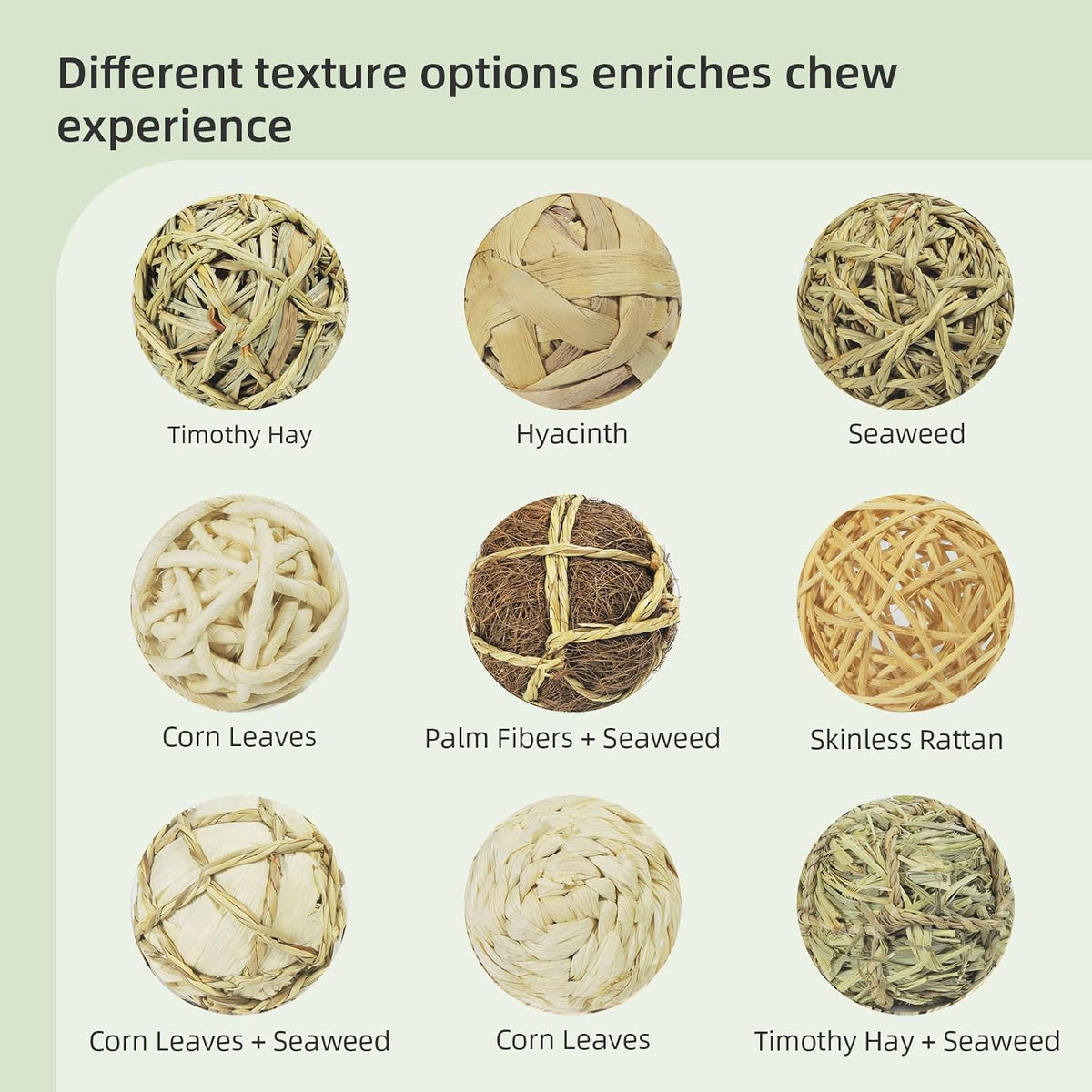 andwe Small Animals Play Activity Balls Rolling Chew Toys – Essentials for Small Pets - Pack of 9 - image 2