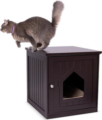 INTERNET'S BEST Decorative Cat House & Side Table, Nightstand - image 3