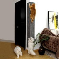 SHENGOCASE Thickened Cat Wall Corner Climbing Carpet, Cat Wall Furniture, Wall Corner Scratcher, Scratching Post (Gray), Grey