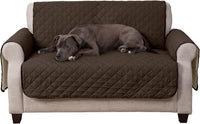 Furhaven Water-Resistant & Reversible Chair Cover Protector for Dogs - Loveseat / Espresso/Clay