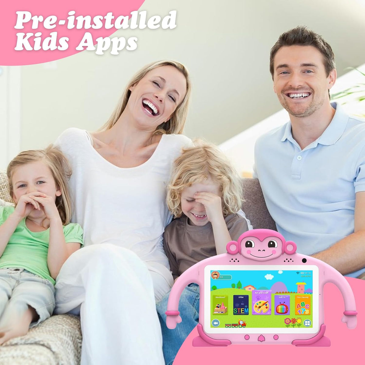 Tbltaca Kids Tablet 7" Tablet for Kids 32GB Toddler Tablet with Wi-Fi - Pink - image 2