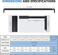 SEAOURA 24/7 LED Aquarium Light for 12-18 Inch Fish Tank Plant - for 48-54 inch tank - image 2