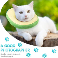 Frienda 2 Pieces Adjustable Cat Cone, Cat Recovery Collar, Kitten Cones After Surgery Pet Neck Strap Elizabethan Donut Toast Neck Cone Collar with Edge for Kitten