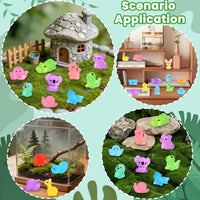 DIYDEC 60PCS Luminous Mini Resin Animals 60 Styles Miniatures Glow - 184PCS Luminous Mini Resin Animals - image 4