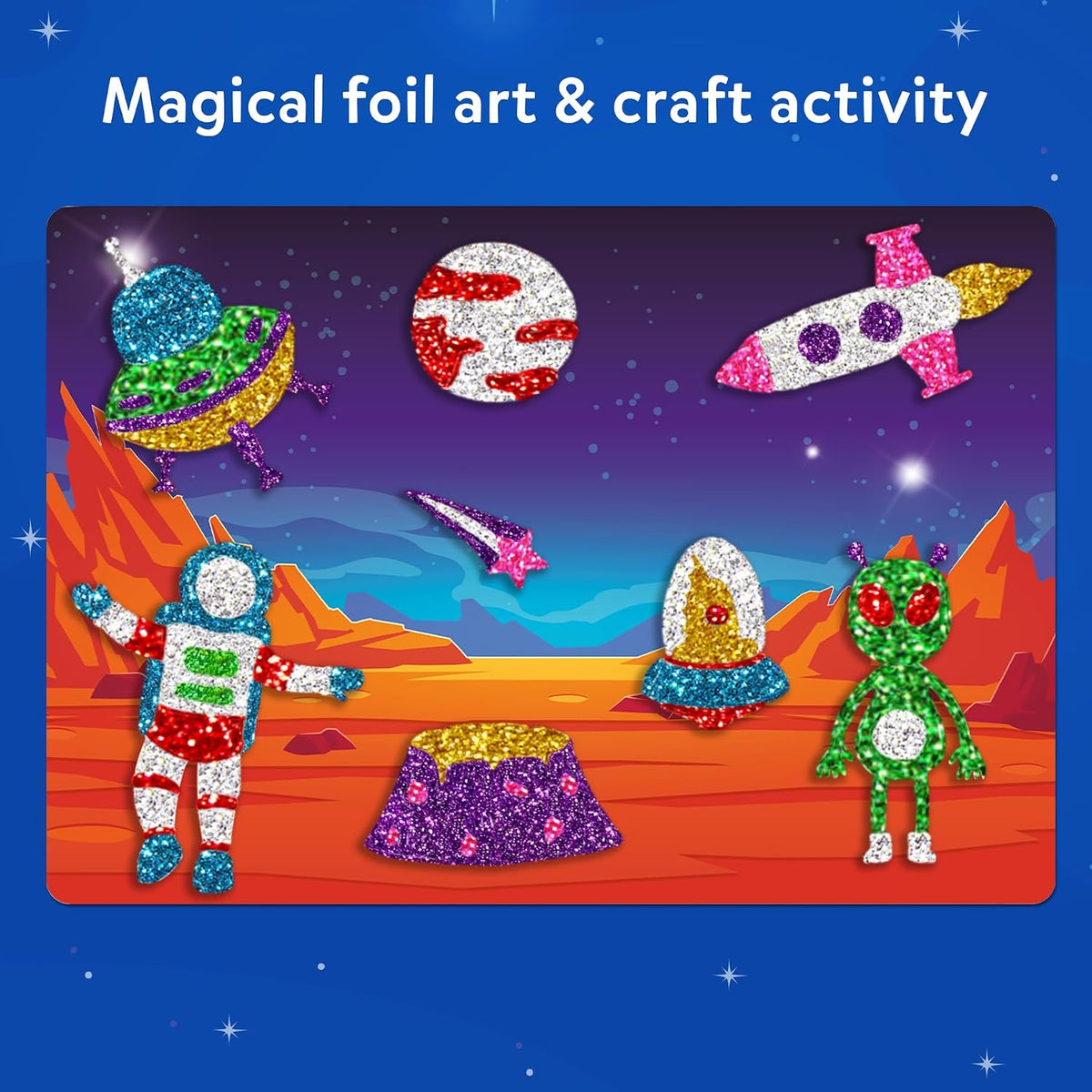 Skillmatics Foil Fun Unicorn & Princesses, Foil Art & Craft - 7. Space - image 3