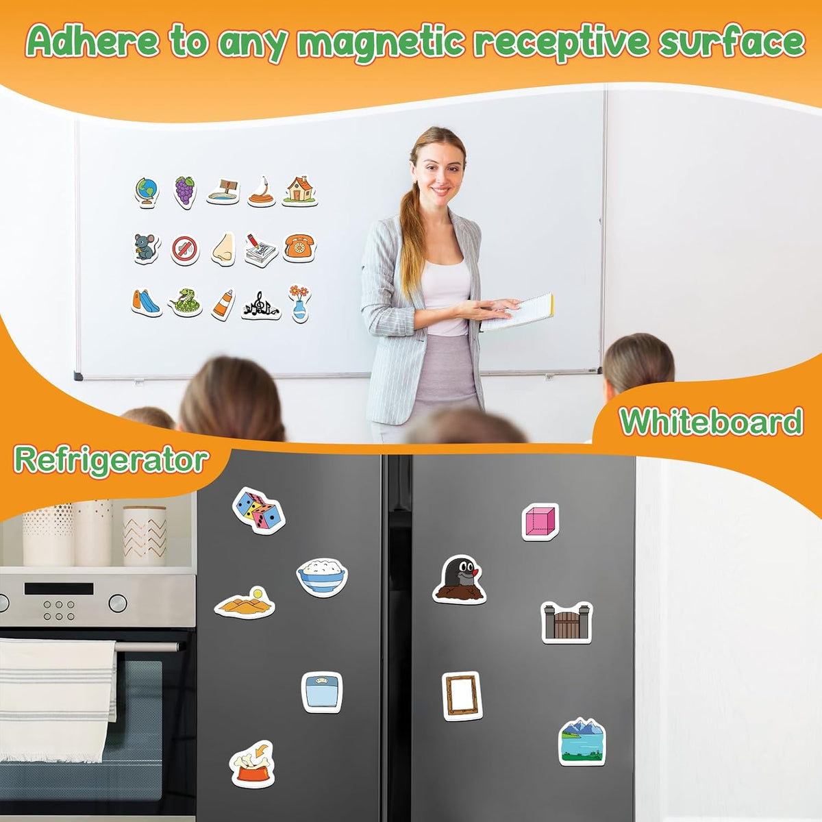 Kasfalci CVC Word Magnets for Toddlers 1-3 - Magic E - image 3