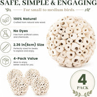 4PCS Bird Toys Sola Balls 2.36'', Bird Foraging Toy - 4 PK - image 2