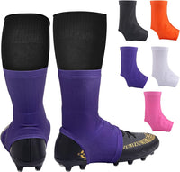 Football Spats Cleat Covers, Youth Boys, Keeps Dirt - Purple / Small