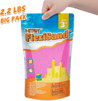 NiToy FlexiSand Toy Sand 2.2Lbs Moldable Sensory Sand for Kids - Hot Pink - image 4