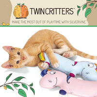 Silvervine Unicorn 2-Pack Organic Catnip Substitute Toys for Cats & Kittens | 100% All-Natural Wild Harvested | 2 Refillable Unicorn Kicker Cat Toys