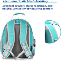 Lollimeow Cat Carrier Backpack, Bubble Dual Expandable Backpack Carrier, Pets and Small Dogs,Airline-Approved, Designed for Travel, Hiking, Walking & Outdoor Use (Dual Expandable-Green)