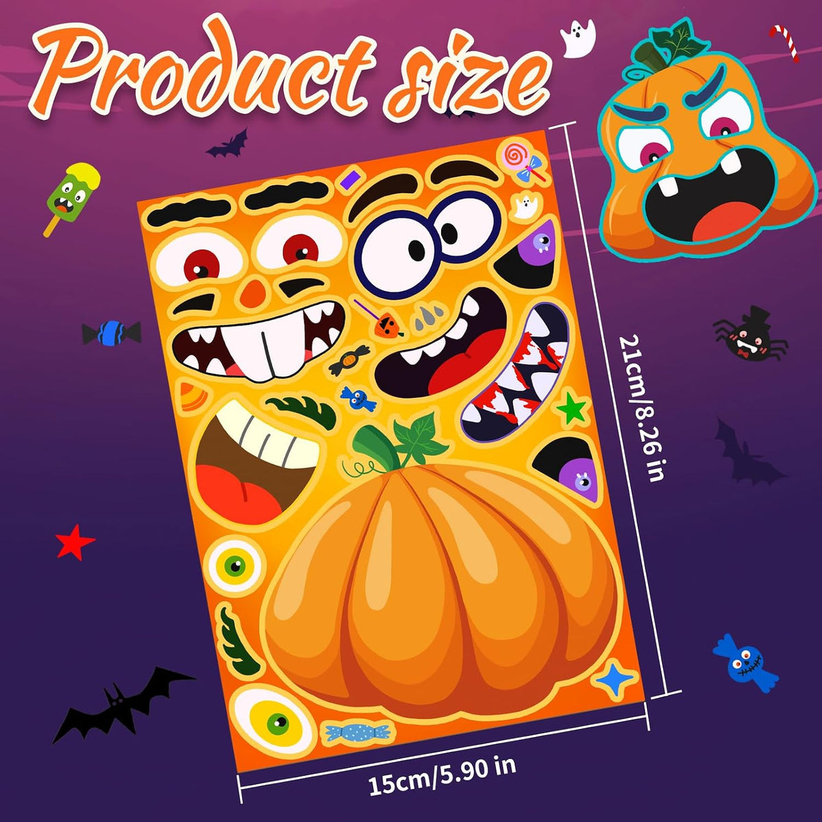 Natonhi 32 rainbow Halloween scratch art masks with wooden styluses and strings - view 14