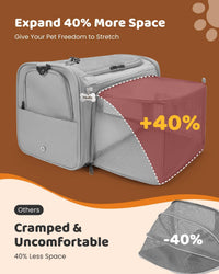 MIDOG Soft Cat Carrier Airline Approved - Charcoal / 17.0"L x 11.0"W x 11.0"H - image 2