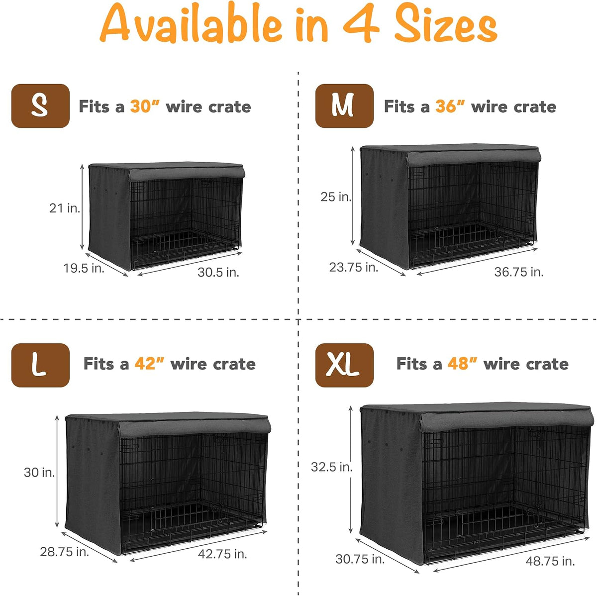 Friends Forever Metal Dog Crate Cover - 30.5"L x 19.5"W x 21"H - image 4