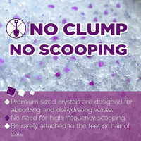 Made4Pets Cat Litter Crystals Kitty Litter Odor Control Crystal Litter Non Clumping No scooping Low Dust, Low Tracking, Lightweight, Dehydrates Waste,Lavender– 6.6 lbs (2 x 3.3 lb Packs)