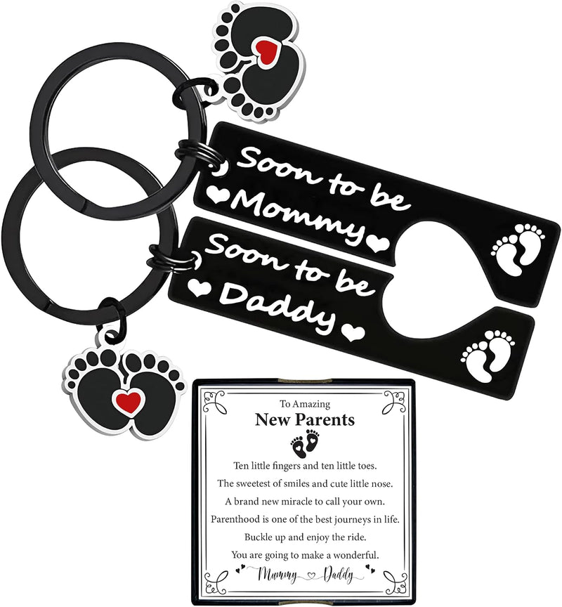 DESKINATOR new parent decision coin with poem card, leather pouch and gift box