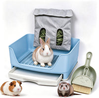 Large Rabbit Litter Box Bunny Litter Box - Blue