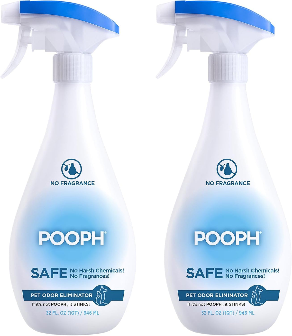 POOPH Pet Odor Eliminator Spray - 32 Fl Oz (Pack of 2) / Odor Eliminator