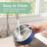 Dog Bowl, Stainless Stee Dog Water Bowl and Food Bowl - 40oz / Blue - image 4