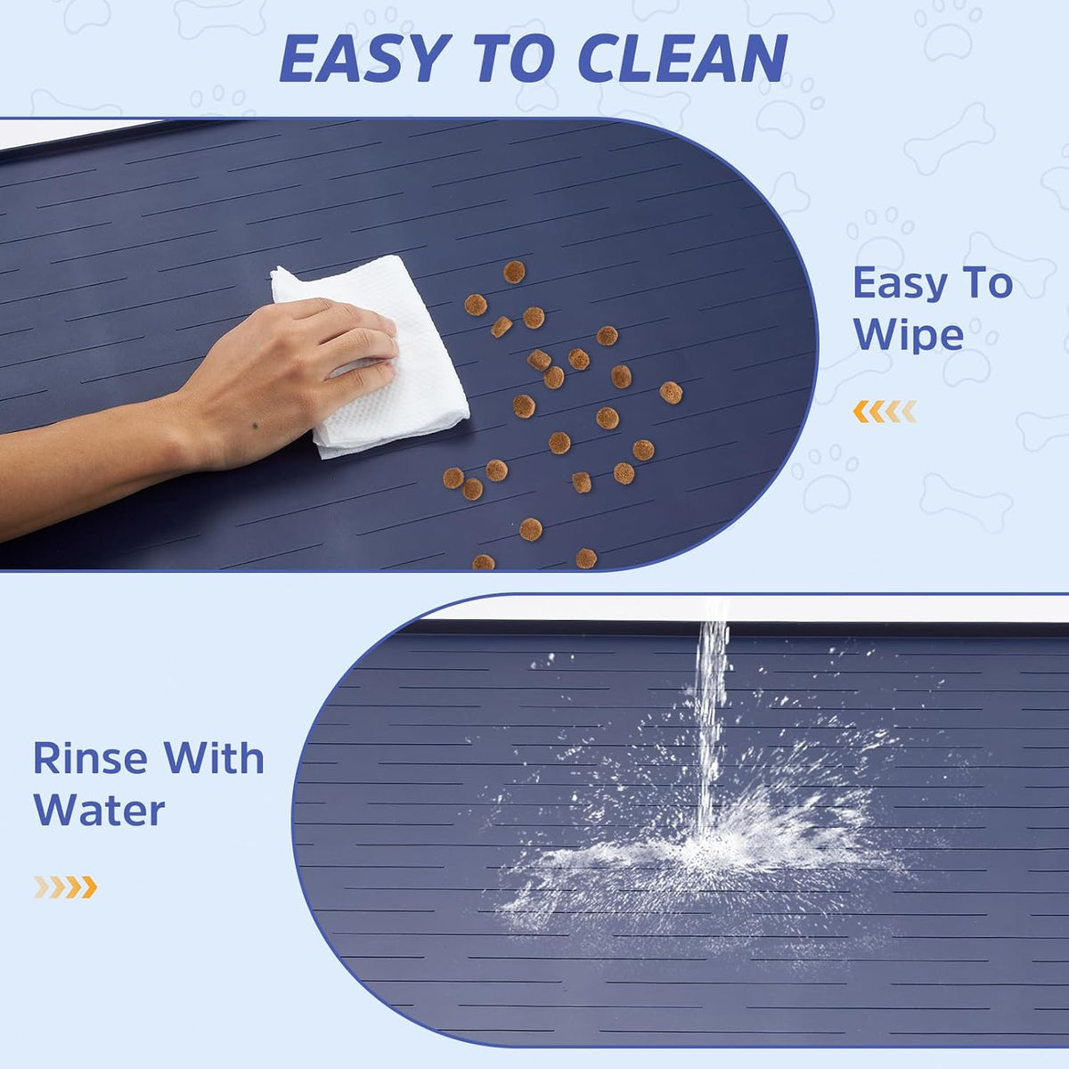 Large Dog Mats for Food and Water - Blue / 40"L x 30"W - image 4