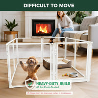 FXW AuraSpace Pro Clear Acrylic Indoor Dog Playpen, 32" H - White / 24"H / 7 Panels + 1 Gate - image 3