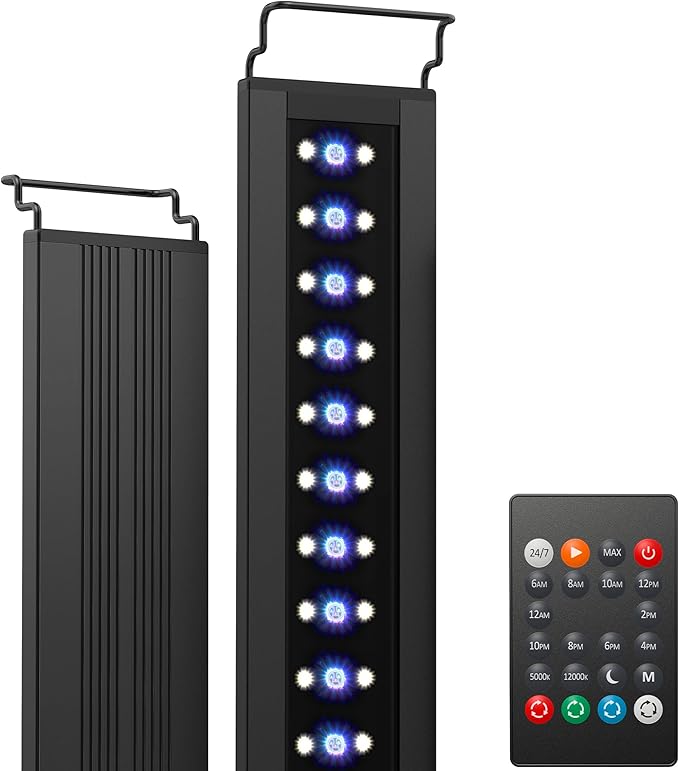 NICREW C10 24/7 LED Aquarium Light for Plants, 30-36 Inches, Full Spectrum Fish Tank Light with Timer, Brightness Adjustable