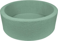 MEOGETY beige teddy fleece foam ball pit for toddlers with soft round walls - view 7