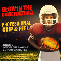 Glow in The Dark Football, Light Up LED Football Size 6 - Size 6 - image 2