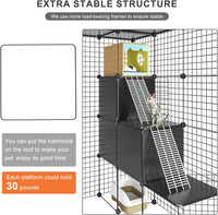 Cat Large Enclosure, DIY Catio Ideal for 1-3 Cats - 41.0"L x 41.0"W x 55.0"H - image 4
