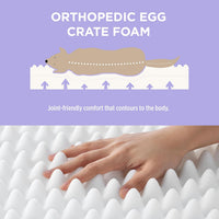 LE SURE Cute Orthopedic Dog Bed Large Sized Dog, Flat Pet Mat - 30"L x 20"W x 4"Th / Grey - image 4