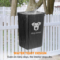 Moryimi Dog Poop Trash Can Outside – Essentials for Dogs - Black - image 2