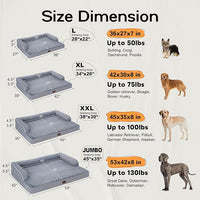 Extra Large Dog Bed Orthopedic Waterproof: Memory Foam Dog Bed for XL XLarge Extra Big Dogs - Couch Sofa - Washable with Removable Cover