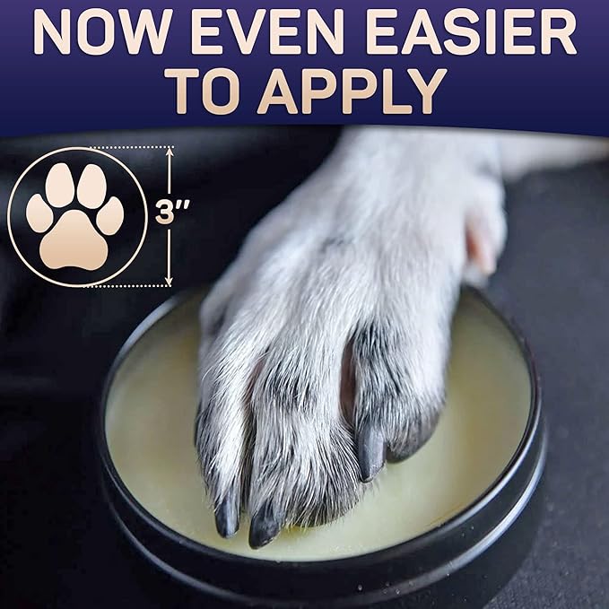 Dog Paw Balm for Dry Cracked Paws – Lick-Safe Moisturizer and Organic Paw Wax with Aloe & Vitamin E – Hot Pavement and Winter Snow Protection – Nose Safe – for All Breeds