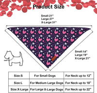PTDECOR Halloween Dog Bandana, Ghost Pumpkin Dog Scarf - Large / Valentine - image 4