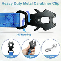 Heavy Duty Hands Free Dog Leash with Quick Release Carabiner - Aquamarine - image 4