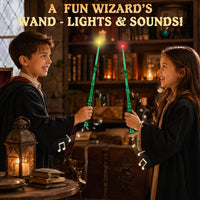 Light Up Magic Wizard Wand with Sounds & 4 Color Lights Illuminating - Green - image 4