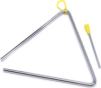 6 Inch Musical Steel Triangle Percussion Instrument With Striker – Fun for Kids & Family - 8 Inch - image 2