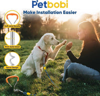 Petbobi Dog Tie Out Cable and Stake - 30 ft (120 lbs) / Blue - image 3