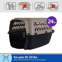 Petmate Vari Dog Kennel, Carrier for Large Dogs, Taupe and Black - 24.0"L x 16.7"W x 14.5"H / Kennel Only - image 4