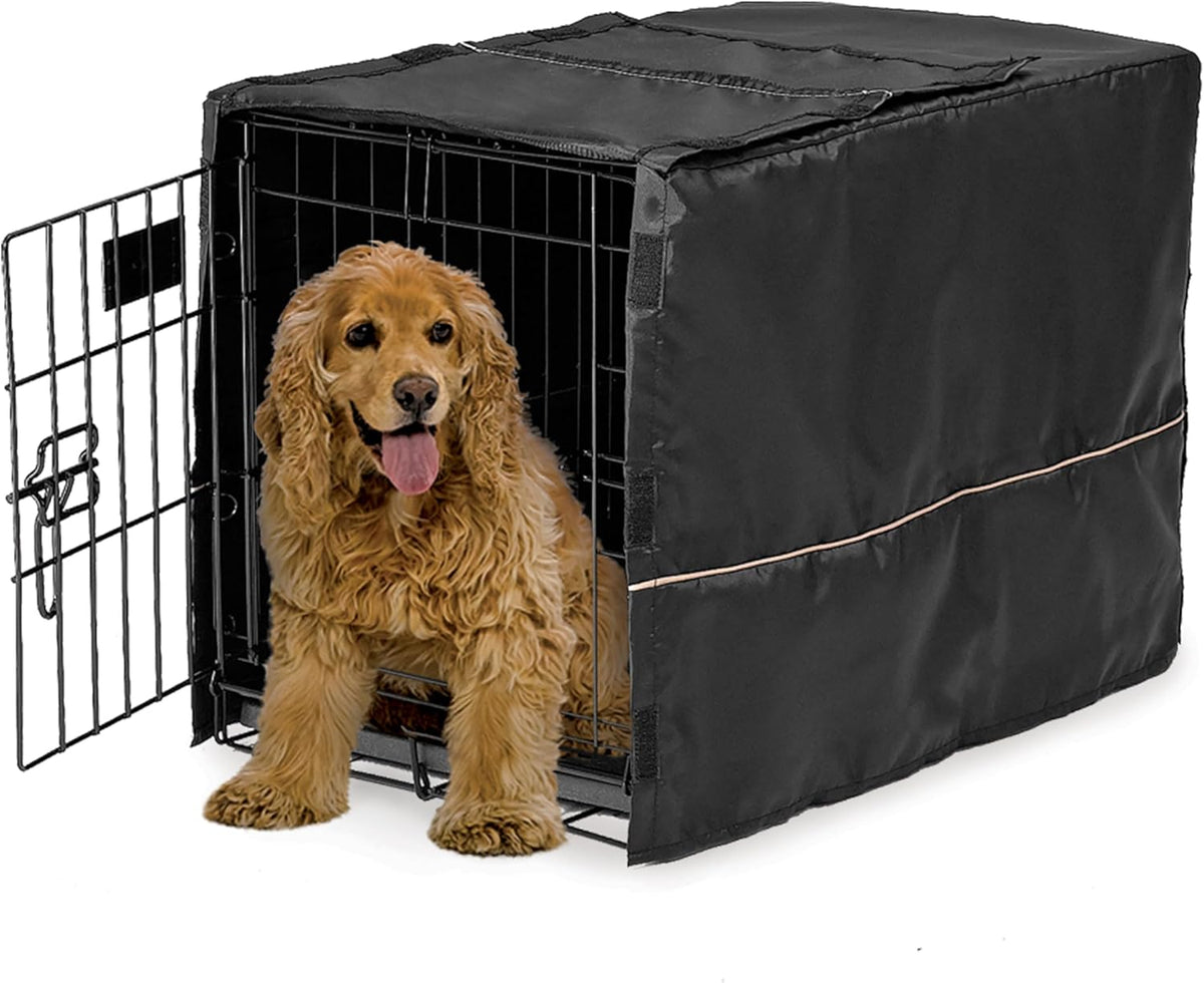MidWest Homes for Pets Medium Dog Crate Cover - Black / Fits 30 Inch Crate