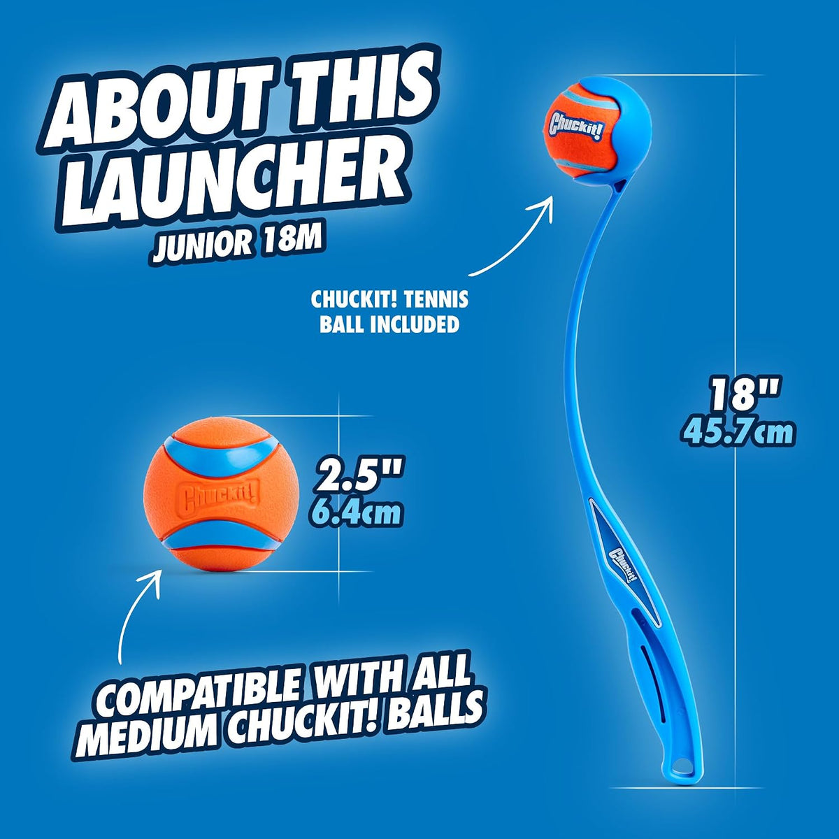 Chuckit! Classic 26M Dog Ball Launcher - Junior / 18in - image 4