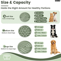 OHMO Slow Feeder Dog Bowl, 5.9" Lick Mat for Dogs, Tree of Life - Sage Green / Tree Life-S (5.9") - image 4