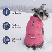 Spark Paws Dog Winter Coat Jacket - Dusty Pink / 4XL - image 3