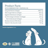 Fera Pets Cat & Dog Collagen Powder - Bone, Gut, Joint and Skin Supplement - 5 Types of Collagen + Clinically Studied UC-II® - 4.23 oz