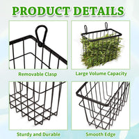 SANGLE SOPFFY Rabbit hay Feeder Small Animal Feeding Set with 350ml - black-3 - image 3
