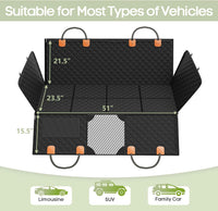 Dog Car Seat Cover for Back Seat, Hard Bottom Back Seat Extender – Essentials for Dogs - L - 51"W - For Compact Cars & Subcompact SUVs - image 4