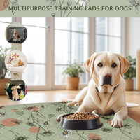 IEUUMLER Washable Pee Pads for Dogs - Grass Green Daisy / 24"X48"-2pcs - image 3