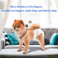 2 Pieces Dog Diaper Suspenders - Rainbow, Blue / XL - image 4