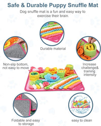 Snuffle Mat for Dogs, 15.4in Felt Wool for Small/Medium Pet Puzzle – Essentials for Dogs - Pink / 15.4"L x 15.4"W - image 2